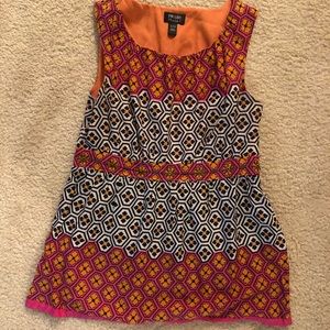 Orange and pink blouse